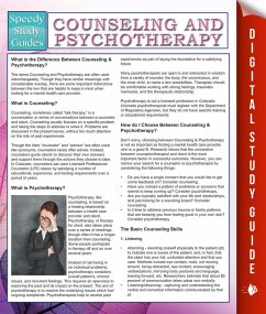 Cover Counseling And Psychotherapy (Speedy Study Guides) (eBook, ePUB)