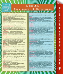 Cover Legal Terminology and Definitions (Speedy Study Guide) (eBook, ePUB)