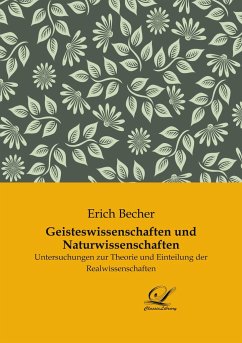 Geisteswissenschaften und Naturwissenschaften von Erich Becher portofrei  bei bücher.de bestellen