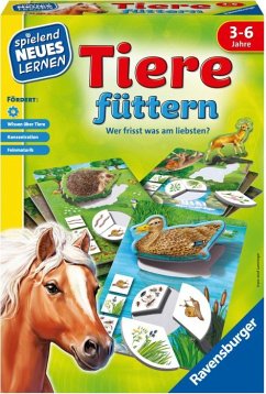 Ravensburger 25034 - Tiere füttern, Tier Lernspiel, Legespiel