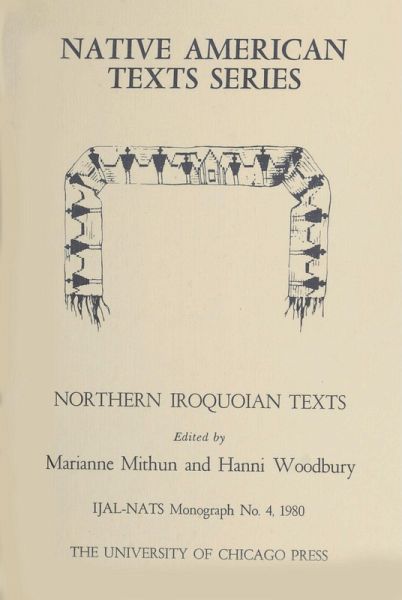 Northern Iroquoian Texts (eBook, PDF) Northern Iroquoian Texts (eBook, PDF)