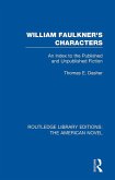 William Faulkner's Characters (eBook, ePUB)