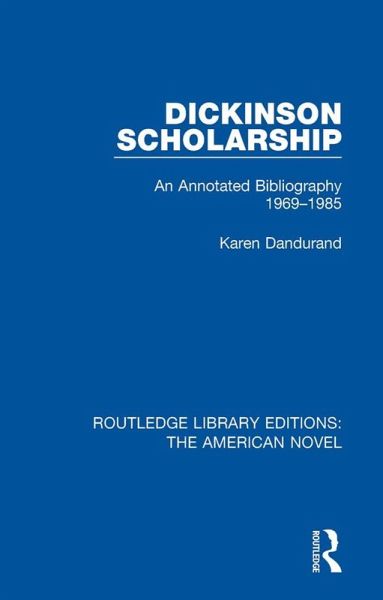Dickinson Scholarship (eBook, PDF)