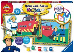 Ravensburger 27772 - Feuermann Feuerwehrmann Sam, Malen nach Zahlen Junior, MNZ