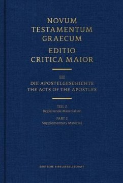 Novum Testamentum Graecum Editio Critica Maior, Part 2 Supplementary Material (Hardcover)