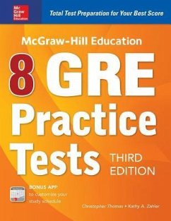 Cover McGraw-Hill Education 8 GRE Practice Tests, Third Edition