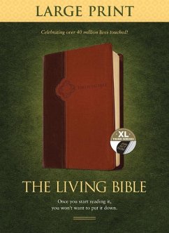 Living Bible Large Print Edition Brown/Tan, Indexed - Tyndale