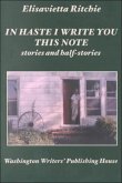 In Haste I Write You This Note (eBook, ePUB)