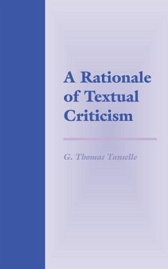 Cover A Rationale of Textual Criticism (eBook, ePUB)