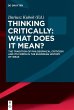 Thinking Critically: What Does It Mean?... - Bild 1