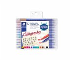 STAEDTLER Schreib- und Zeichbedarf 3005 Doppelfasermaler Kalligraphie, 12er Set