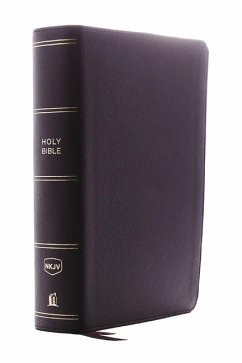 NKJV, Single-Column Reference Bible, Genuine Leather, Black, Red Letter Edition, Comfort Print - Thomas Nelson