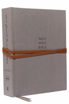 NKJV, Journal the Word Bible, Hardcover, Gray, Red Letter Edition, Comfort Print - Thomas Nelson