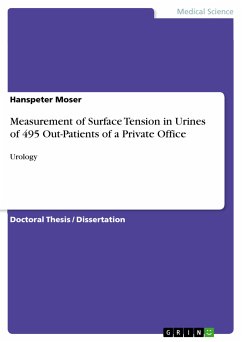 Measurement of Surface Tension in Urines of 495 Out-Patients of a Private Office (eBook, PDF) - Moser, Hanspeter