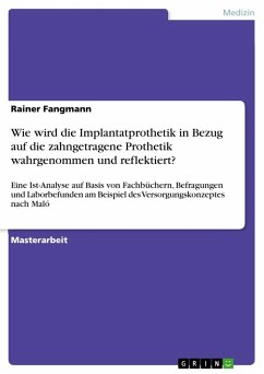 Wie wird die Implantatprothetik in Bezug auf die zahngetragene Prothetik wahrgenommen und reflektiert? - Fangmann, Rainer