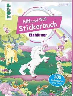 Das Hin-und-weg-Stickerbuch. Einhörner - frechverlag,