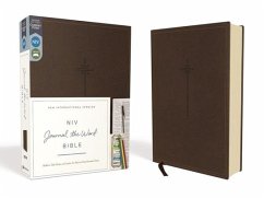 NIV, Journal the Word Bible, Imitation Leather, Brown, Red Letter Edition, Comfort Print - Zondervan
