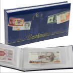 Banknoten-Taschenalbum mit 24 Einsteckblättern