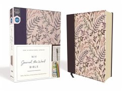 NIV, Journal the Word Bible, Cloth Over Board, Pink Floral, Red Letter Edition, Comfort Print - Zondervan