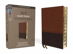 NIV, Reference Bible, Giant Print, Imitation Leather, Brown, Red Letter Edition, Indexed, Comfort Print - Zondervan