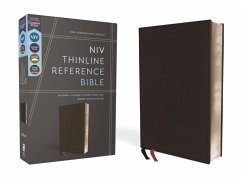 NIV, Thinline Reference Bible, Premium Bonded Leather, Black, Red Letter Edition, Comfort Print - Zondervan