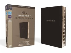 NIV, Reference Bible, Giant Print, Leather-Look, Black, Red Letter Edition, Indexed, Comfort Print - Zondervan
