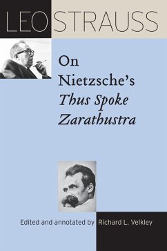 Cover Leo Strauss on Nietzsche's Thus Spoke Zarathustra (eBook, ePUB)