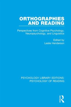 Cover Orthographies and Reading (eBook, PDF)