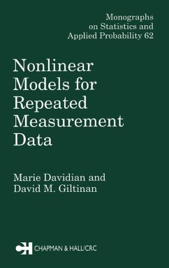 Nonlinear Models for Repeated Measurement Data (eBook, PDF) - Davidian, Marie; Giltinan, David . M