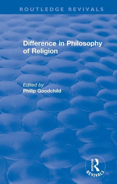 Difference in Philosophy of Religion (eBook, PDF)