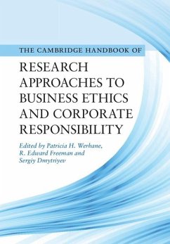 Cover Cambridge Handbook of Research Approaches to Business Ethics and Corporate Responsibility (eBook, ePUB)