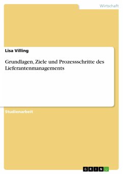 Grundlagen, Ziele und Prozessschritte des Lieferantenmanagements (eBook, ePUB)