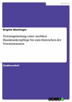 Vereinsgründung einer mobilen Hauskrankenpflege bis zum Einreichen der Vereinsstatuten (eBook, PDF) - Blechinger, Brigitte