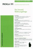 Zur (neuen) Wohnungsfrage / Prokla .191