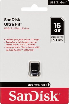 Cover SanDisk Cruzer Ultra Fit 16GB USB 3.1 SDCZ430-016G-G46