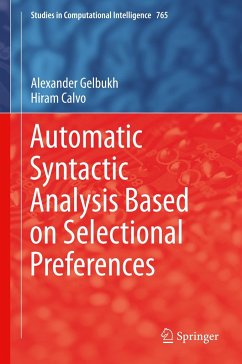 Automatic Syntactic Analysis Based on Selectional Preferences - Gelbukh, Alexander;Calvo, Hiram