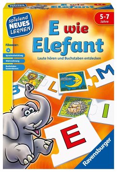 Ravensburger 24951 - E wie Elefant Lernspiel, Buchstaben entdecken, Legespiel