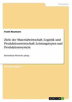 Ziele der Materialwirtschaft, Logistik und Produktionswirtschaft. Leistungstypen und Produktionssystem - Neumann, Frank