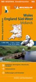 Michelin Karte Wales, England Süd-West, Midlands