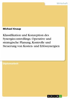 Klassifikation und Konzeption des Synergiecontrollings. Operative und strategische Planung, Kontrolle und Steuerung von Kosten- und Erlössynergien - Knaup, Michael