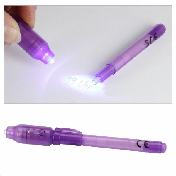 UV Schwarzlicht Geheimstift Spicker Unsichtbare Tinte Pen Stift wählbar 