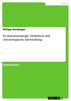 Evolutionsstrategie. Definition und chronologische Entwicklung (eBook, PDF) - Stockinger, Philipp