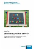 Einschulung mit fünf Jahren? (eBook, PDF)