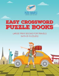 Easy Crossword Puzzle Books   Large Print Books for Travels (with 81 puzzles!) - Puzzle Therapist