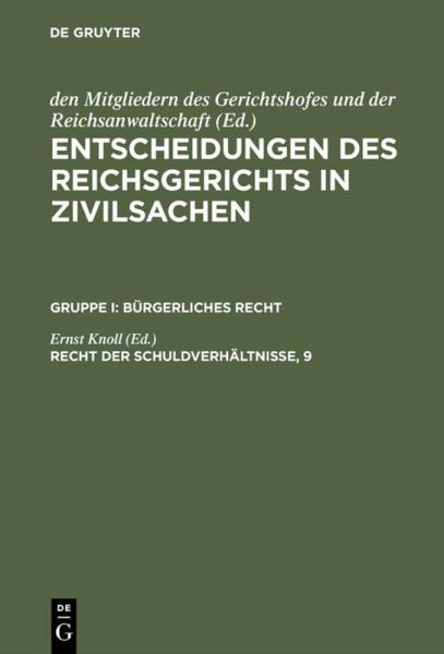 Recht der Schuldverhältnisse, 9 Recht der Schuldverhältnisse, 9