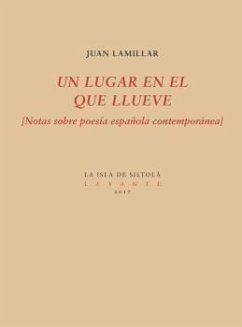 Un lugar en el que llueve : notas sobre poesía española contemporánea - Lamillar, Juan
