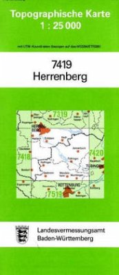 Topographische Karte Baden-Württemberg Herrenberg