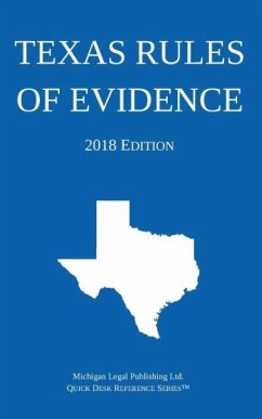 Cover Texas Rules of Evidence; 2018 Edition