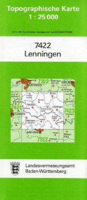 Cover Topographische Karte Baden-Württemberg Lenningen
