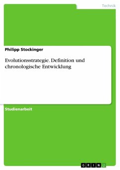 Evolutionsstrategie. Definition und chronologische Entwicklung - Stockinger, Philipp